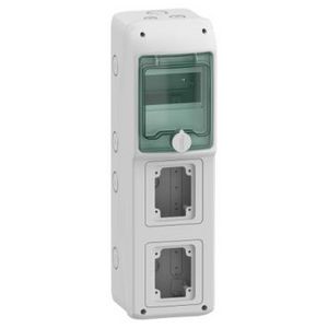 Verdeler contactdoos 1x5 modulen 2 openingen 90x100mm (W)138mm