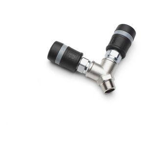 Y-stuk met 2 veiligheidskoppelingen perslucht 1/2"bt.dr.