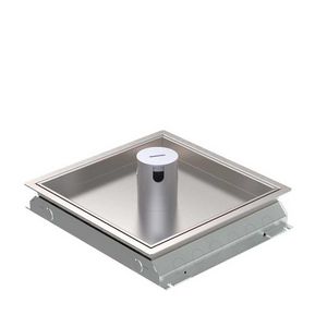 Vloercontactdoos instort 32mm 4x GST 6x data uitsparing RVS T25 IP55