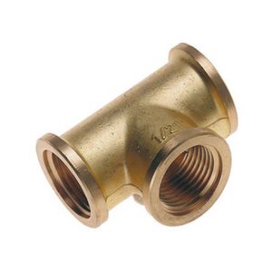 T-stuk draadfitting messing 3/8" (3x bn.)