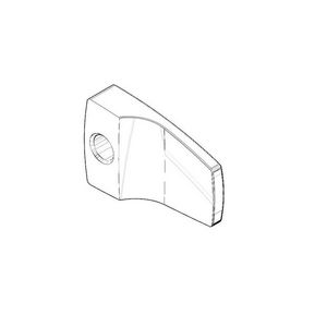Trek aan de knop 29,4x18,4x7,2mm chr