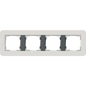 Afdekraam 4-v Gira E3 lichtgr./antraciet