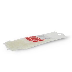 Zak a 100st. bundelband met label 200X2,5mm Neutraal