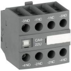 Hulpcontactblok frontmontage 4blok 2NO+2NC AF09 AF16
