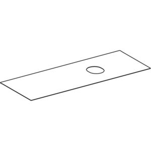 Afdekpl onderk/opzetwast+2+3 lade 120cm noot hick mel hout