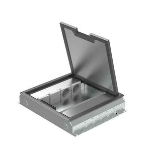 Vloercontactdoos instort 50mm 2x wandcontactdoos 4xM45 leeg kunststof T3 klapdeksel