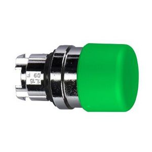 Drukknop paddestoel 30mm Terugvering 22mm Groen chroom