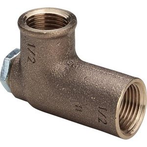 Onderdeel Knie 1/2x1/2x45 brons/blank VVE=50