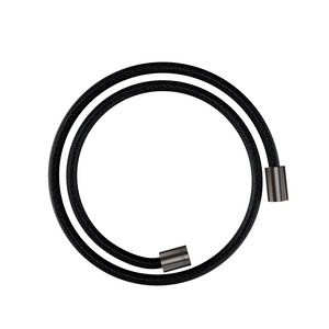 AXOR ShowerSolutions Textile shower hose 1.25 m met cylindrische moer Brushed Black Chrome