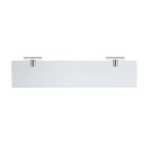 Glazen planchet 60 cm Karree met mat glas, Chroom