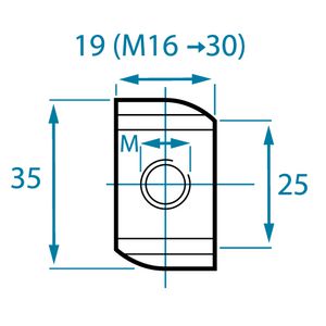 NX7000E Glijmoer zonder veer M6