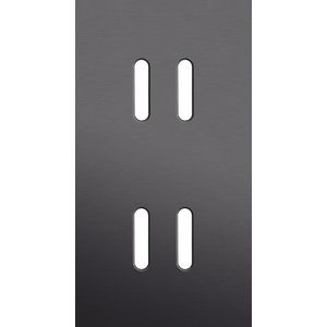 Tweevoudige afdekpl. verticaal 71mm centerafstand tweevoudig