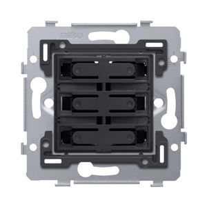Sokkel 4-voudige pot.vrije drukknop 24V N.O. schroefbev.