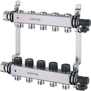 Multidis RVS verd. 8 groepen met integr. inregelbinnenwerk