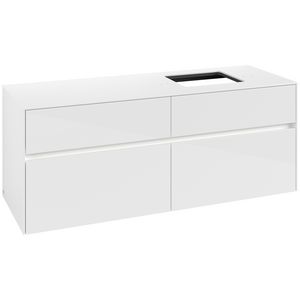 Wastafelonderkast Collaro 1400x548x500mm Glossy White C133B0DH