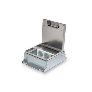Powerbox150 instort 55mm 3x wandcontactdoos RVS S15ZR klapd.