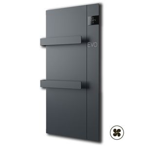 Elektr. badkameradiator E-Comfort ONSEN BLOW 900x400mm 1000W grijs staal (met blower)