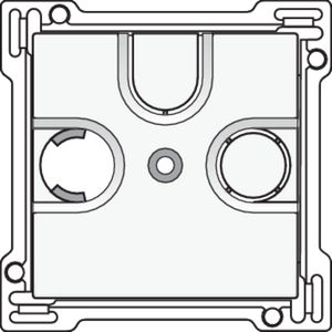Afwerkingsset 2 enkelvoudige coaxaans. Antenne white c.