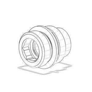 Nippel M22x1x1/2" chr 092403019-00