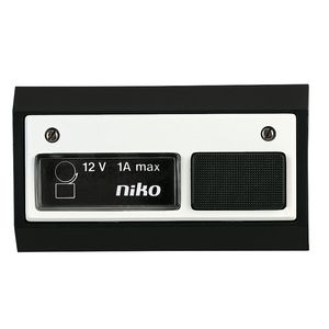 Toegangscontrole - deurbel 12V-1A incl. lamp zwart/wit