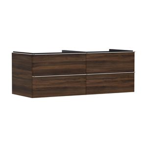 Onderkast Dark Walnut 1360x550mm 4x la voor consoles met waskom greepkleur chroom Xelu Q 54089000
