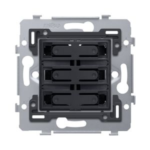 Sokkel 6-voudige pot.vrije drukknop 24V N.O. schroefbev