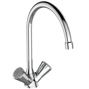 Nimbus II Messing Eco Topflex keukenkraan chroom met draaibare uitloop 200mm