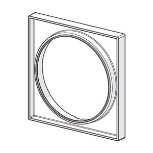 Bluebox rozetverlenging 15mm vierkant 170mm