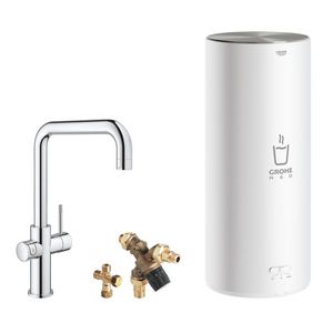 Red duo 3-in-1 kokendwater keukenmengkraan chroom u-uitloop + L-size boiler