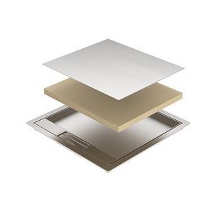RVS opvulset/toplaag RVS T15 klapdeksel k320 geborsteld