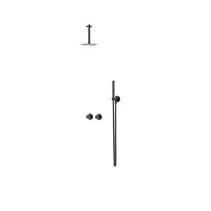 Afbouwdeel regendouche IVY combiset Bond 3 inbouwthermostaat symmetry zwart chroom CSB3EXZCAABA excl. inbouwbox