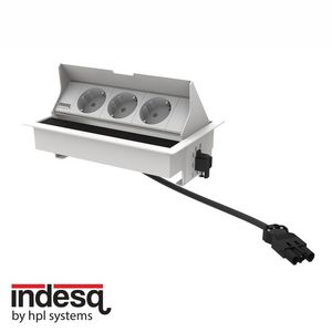 Joule bureau-inbouwunit wit - 3x wandcontactdoos
