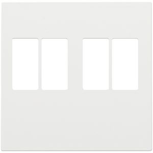 Afwerkingsset 2-voudige luidsprekeraansl. white coated