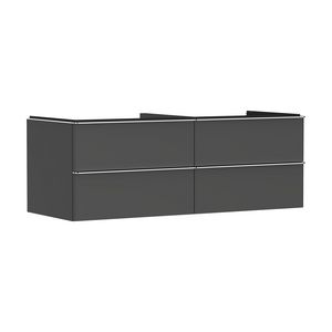 Onderkast mat grijs diamant 1360x550mm 4x la voor consoles met waskom greepkleur chroom Xelu Q 54087000