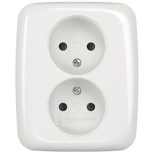Wandcontactdoos dubbel kv inb R-alpin (202 UJRB-214)