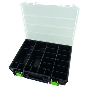Assortinentsdoos met metalen sluiting met losse inzet bakjes