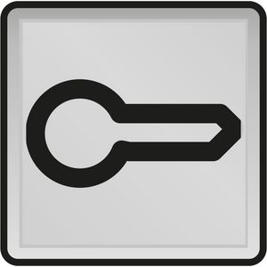 Sleutelsymbool spuitwaterdichte controleschakelaars/knop