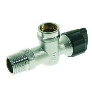 Gasaansluitkogelkraan chroom haaks 1/2xM24x1,5 bt.