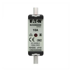 Zekering laagsp. 10A AC 500V NH000 gL/gG dubbele mel VVE=3