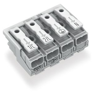 Kroonklem Drukknop extern z. PE-contact wit 294-5024 VVE=500