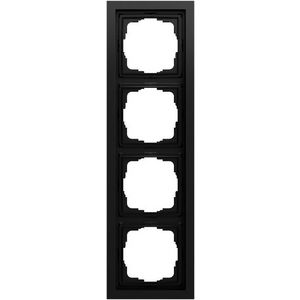 Afdekraam 4-v Gira F200 zwart m(gel.)
