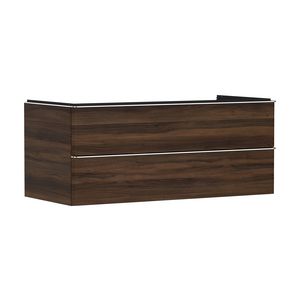 Onderkast Dark Walnut 1180x550mm 2x la voor consoles met waskom greepkleur chroom Xelu Q 54085000