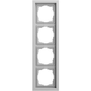 Afdekraam 4-v Gira F200 gris m(gel.)