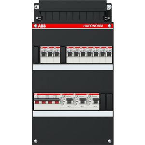 Installatiekast 10x achter 3x 30mA + HS 3-f