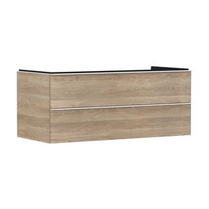 Onderkast Natural Oak 1180x550mm 2x la greepkleur mat wit voor wastafelblad Xelu Q 54084700