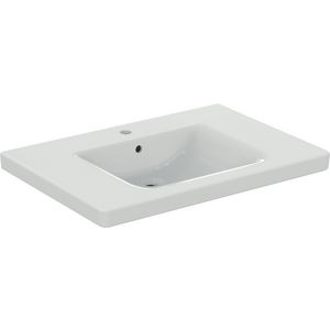 Connect Freedom MIVA-wastafel 800x550x165mm wit met kraangat met overloop