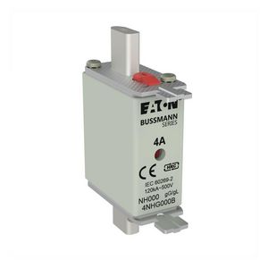 Zekering laagsp. 4A AC 500V NH000 gL/gG dubbele meld VVE=3
