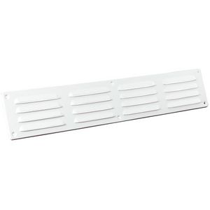 ALU schoepenrooster 495x90mm wit