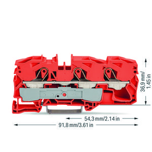 3-draads rijg 16mm² voor Ex e II-oranje VVE=20