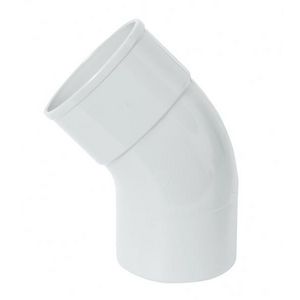 PVC HWA bocht 45° 80mm wit mof/spie